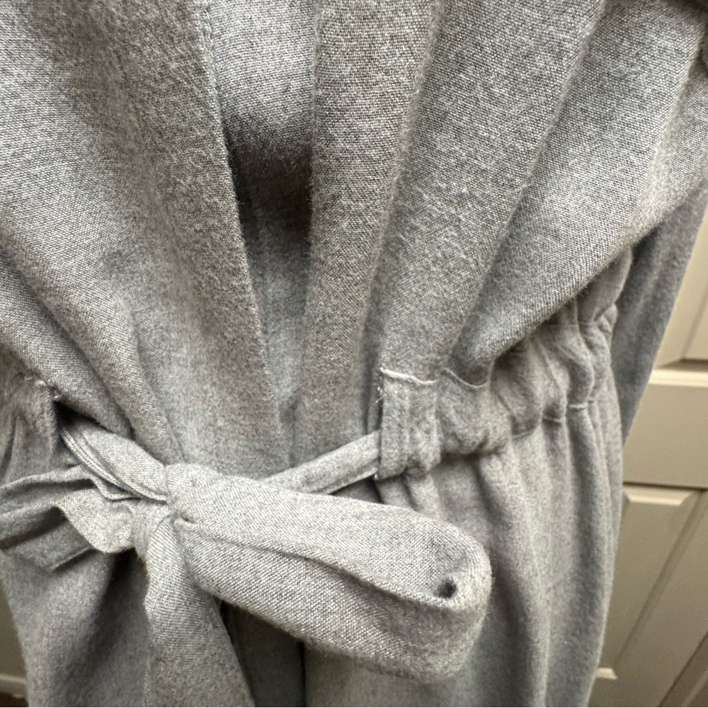 A New Day Gray Soft Flannel Shirt Dress w/Adjustable Waist & Covered Buttons XL - Picture 7 of 11